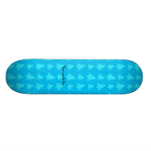 Sky blue christmas trees pattern custom skateboard