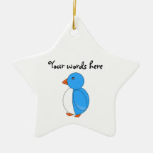 Sky blue penguin ornaments