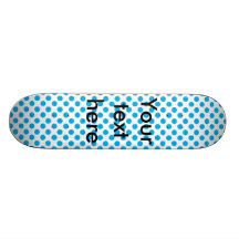 Sky blue polka dots pattern skateboard decks