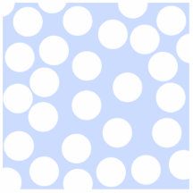 Sky blue with large white dots. acrylic cut outs