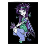 "Sky" Butterfly Rose Tattoo Fairy Card