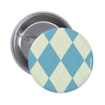 Skyblue and Mint Argyle Button