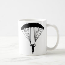 skydiver silhouette mugs