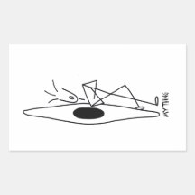 slalom kayak, whitewater slalom rectangle sticker