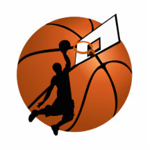 Slam Dunk Basketball Player w/Hoop on Ball Photo Cutouts