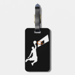 Slam Dunk Basketball Player - White Silhouette Tag For Bags