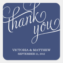 SLANTED | WEDDING THANK YOU LABEL STICKER