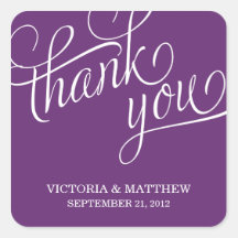 SLANTED | WEDDING THANK YOU LABEL STICKERS