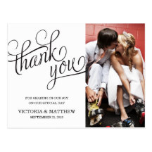 SLANTED | WEDDING THANK YOU POST CARD
