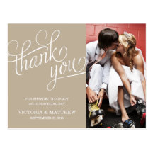 SLANTED | WEDDING THANK YOU POST CARD