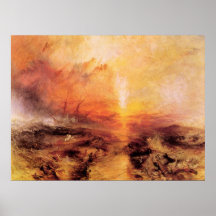 Slaves being thrown overboard by Joseph Turner Poster