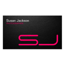 Sleek Black Photographer's Business Card