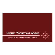 Sleek Embellished Diamond Business Card, Maroon