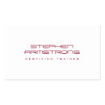 Sleek futuristic consultant red professional business cards