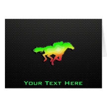 Sleek Horse Racing Card