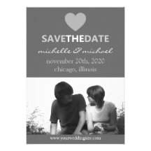 Sleek Save The Date Announcement (Silver)