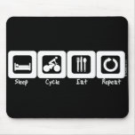 Sleep Cycle Eat Repeat Mouse Pad