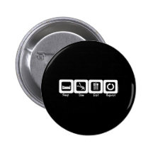 Sleep Dive Eat Repeat Pinback Button