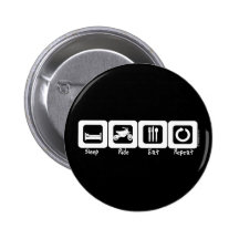 Sleep Ride Eat Repeat Pinback Button