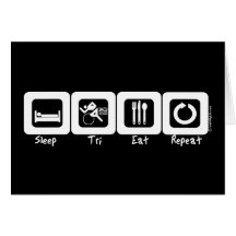 Sleep TrI Eat Repeat Greeting Cards