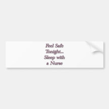 sleep with a nures bumper sticker