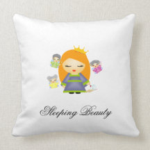 Sleeping Beauty Throw Pillow