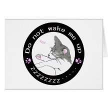 sleeping cat (Circle) 1 Greeting Card