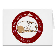 sleeping cat (Circle) 2 Card