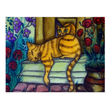 Sleeping Cat Postcard