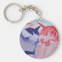 Sleeping Cats Keychain 001
