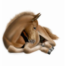 Sleeping Foal Holiday Ornament Photo Cutouts