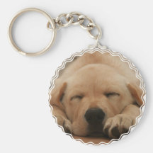 Sleeping Golden Retriever Keychain