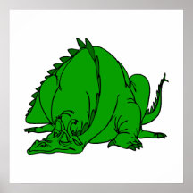 Sleeping Green Dragon Poster
