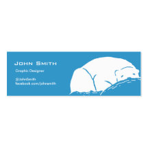 Sleeping Polar Bear Blue Profile Card Business Card Template