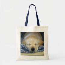 Sleeping Puppy Canvas Bags