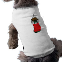 Sleeping Puppy in Christmas Stocking Pet Clothes