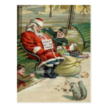 Sleeping Santa Christmas Postcards