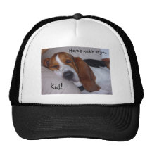 Sleepy Basset Hound Trucker Hat