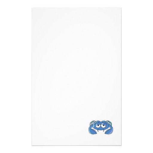 sleepy blue crab stationery