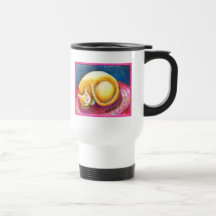 Sleepy cat coffee mug