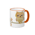 Sleepy Owl in Tree Mug