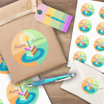 Slice of birthday Cake Sticker