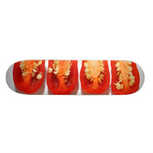 Sliced peppers skate boards