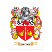 Sloan Coat of Arms (Family Crest) Postcard