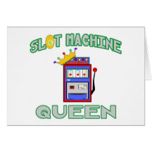 Slot Machine Queen Card