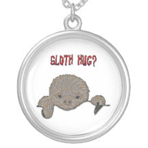 Sloth Hug Baby Sloth Personalized Necklace