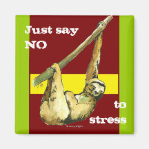 Sloth -Just Say NO Fridge Magnets