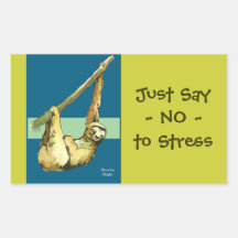 Sloth -Why Rush? Rectangle Sticker
