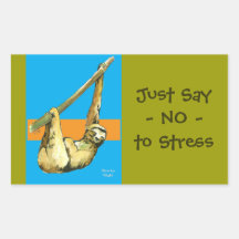 Sloth -Why Rush? Rectangle Stickers