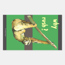 Sloth -Why Rush? Rectangular Sticker